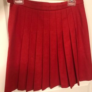 French Connection red wool cashmere skirt size 8